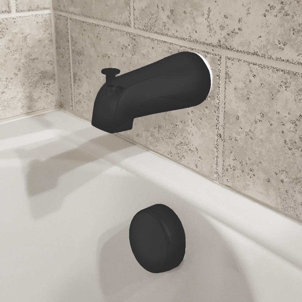 Universal Diverter Tub Spout Durable Metal Construction Bathroom Shower Hardware Easy Installation Includes Adapter Compression