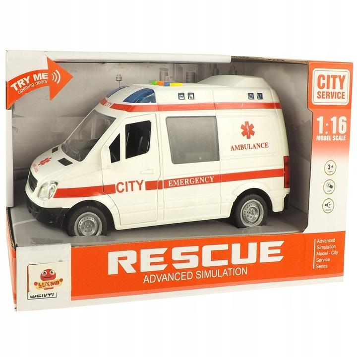 Auto Ambulans Karetka Otwierane Drzwi 1:16 Wy590A