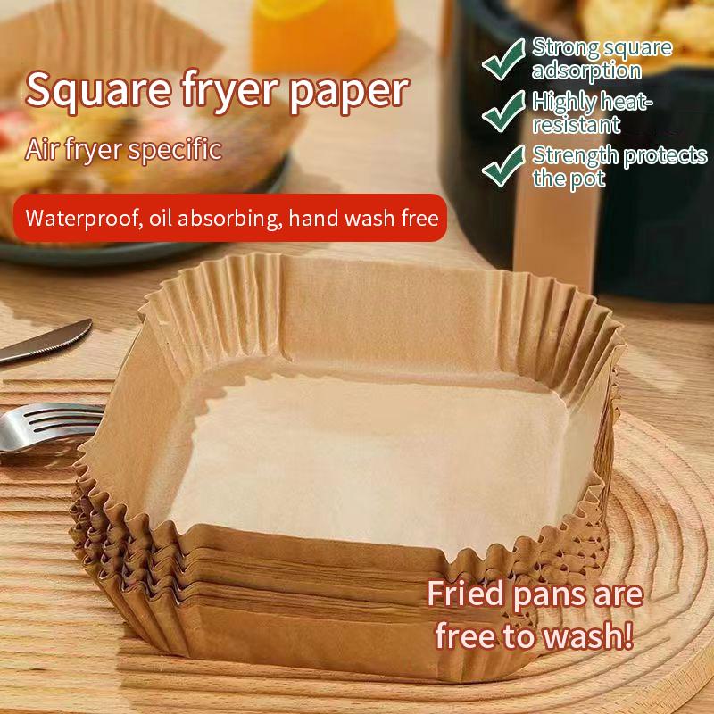 Wegwerp Airfryer Papier Anti-aanbak Keuken Bak Airfryer Mat Oliebestendig Magnetron Barbecue Pad Bakpapier Voering Accessoires
