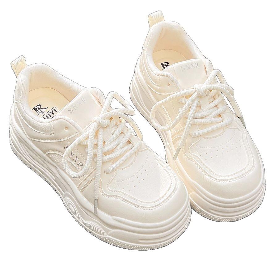 Women's New Breathable Thick-soled Heightening Board Shoes Are Versatile with Wide-leg Pants, Not Tired Feet and Light Casual Shoes