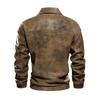 Men's Leather Jacket Men's Youth Standing Collar Biker Leather Jacket Jacket