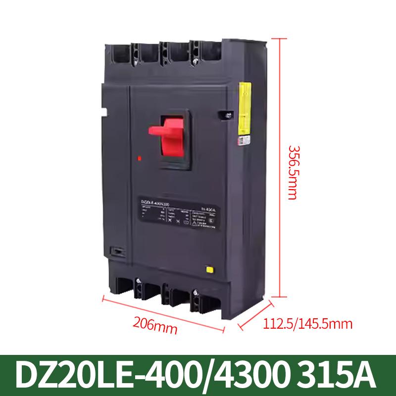 DELIXI DZ20L-400 350A/400A 4P RCD Circuit Breaker Air Switch