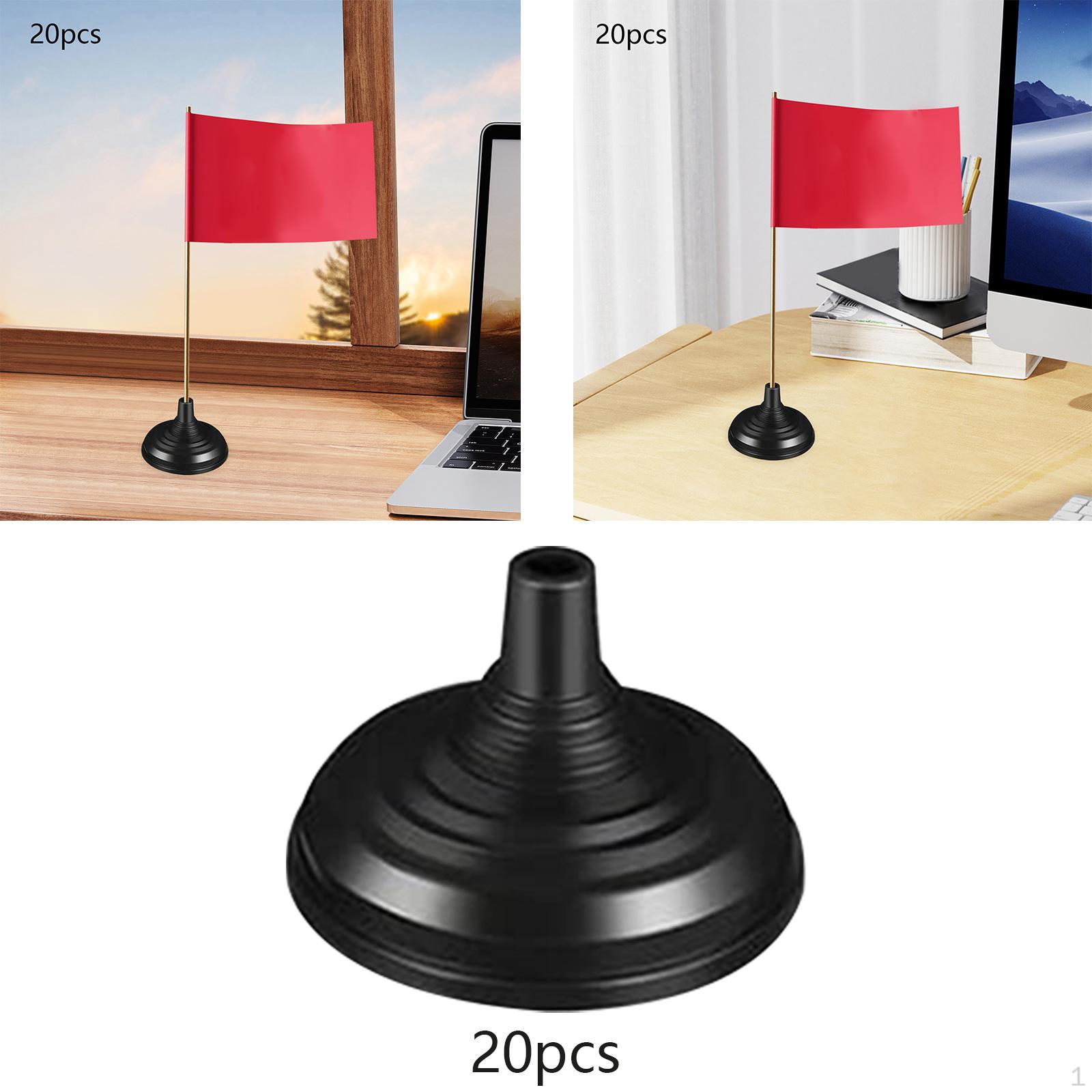 

20 шт., миниатюрная подставка для флага, диаметр отверстия 0,24 дюйма, 2,1x1,3 дюйма, аксессуары из полипропилена для бара Black