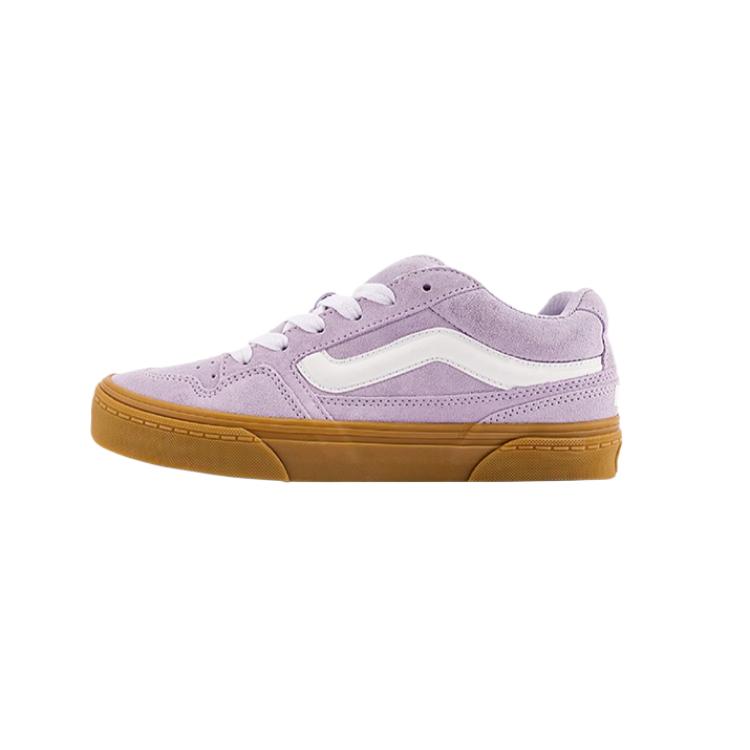 Vans Caldrone Fashion Comfortable Casual Classic Low-Top Skate Shoes Women Sneaker Gray Purple VN000CV5UUI