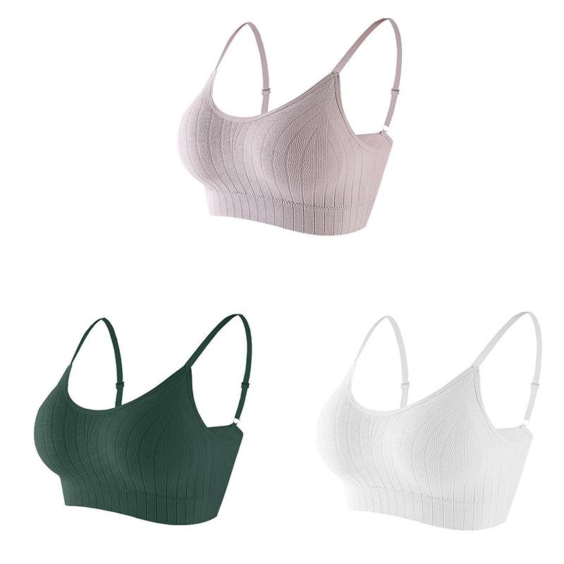 Push-up BH för kvinnor Elastisk Samla BH Matchande Underkläder Sömlös BH Trådlös Enfärgad Förtjockning Underkläder