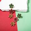 European & American Alloy Flower Pendant Earrings - Versatile Christmas Fashion for Women