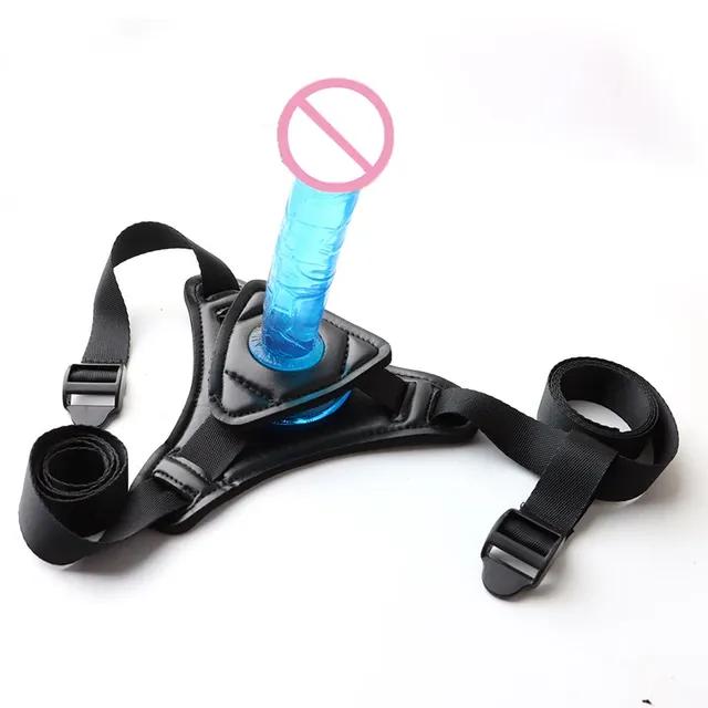 Bragas de látex de cuero para mujer, sexys, exóticas, con arnés de castidad, conjunto de pene, arnés corporal fetiche, juguetes para coquetear en pareja