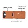 iPhone 15 MagSafe Magnetic Card Holder & Stand: Double-Sided Leather Sleeve
