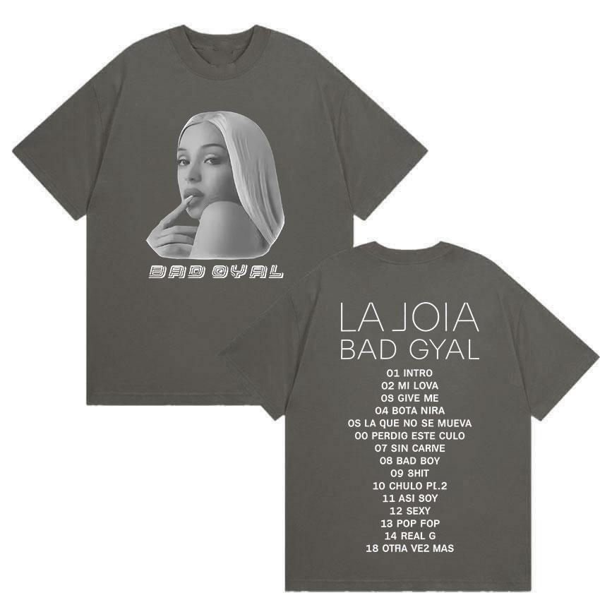 

2026Summer Singer Bad Gyal Tour Merch Tshirt Unisexs Women Fashion Hip Hop Retro Short Sleeve Loose Casual Tshirt Unisexs Tshirt 4XL