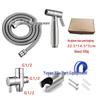 Stainless Steel Toilet Spray Gun Set with Pressurized Flush and Diverter