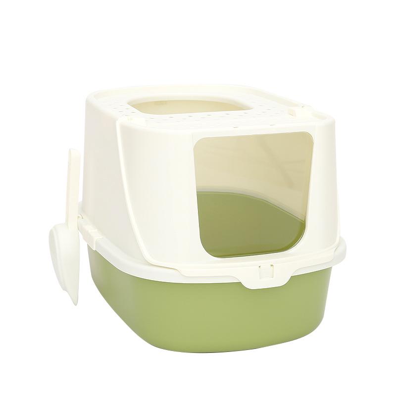 Fully Enclosed Anti-Splash Cat Litter Box with Front Entry, Large/Extra-Large Size