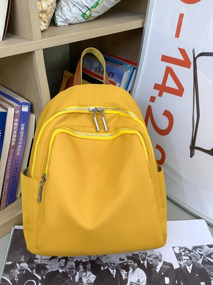 Youth Literary Travel Small Backpack New Lightweight Backpack Women's Summer Solid Color Simple Fashion Mommy Backpack