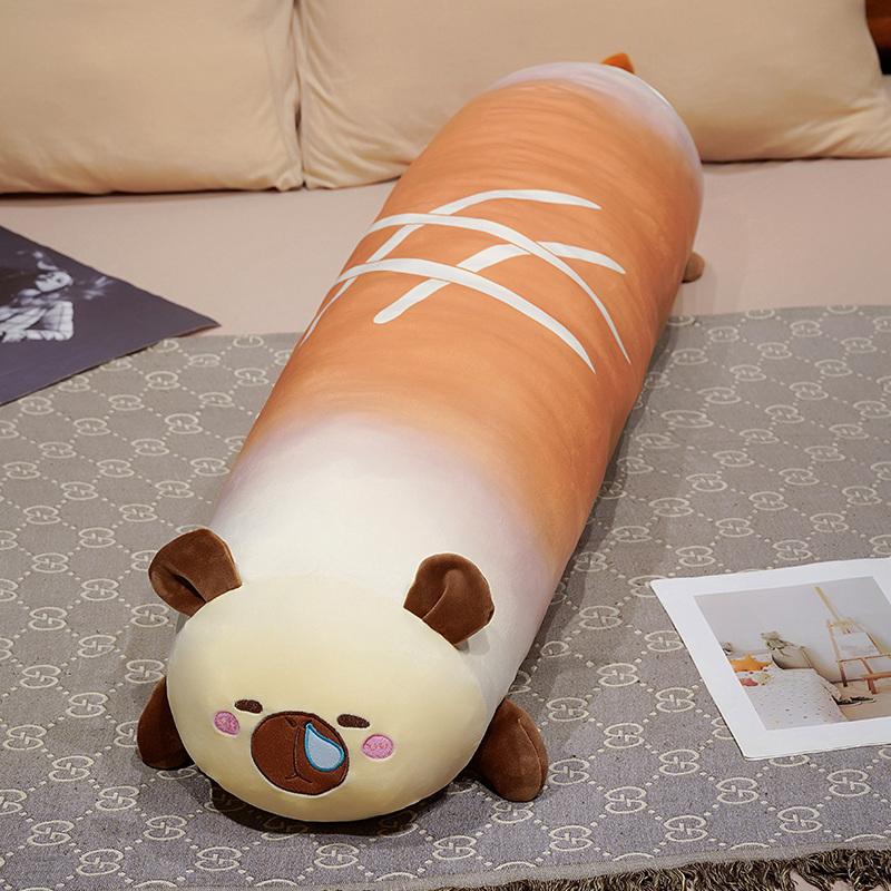 60/90/120cm Long Capybara Bread Plush Throw Pillow Soft Funny Bread Capybara Toy Sofa Cushion Home Decor Birthday Gift