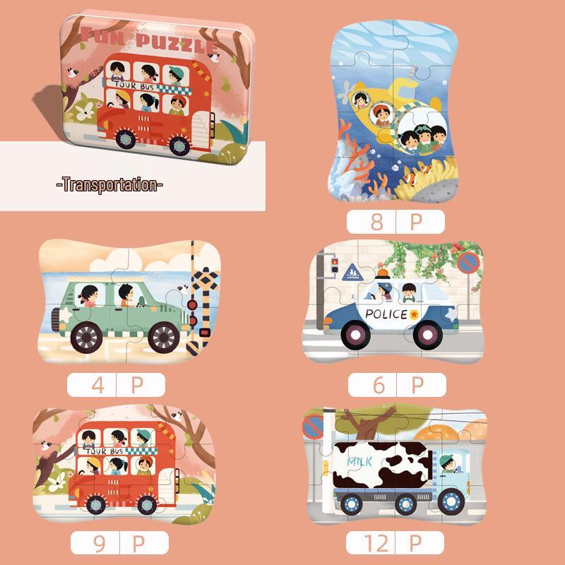 Baby & Toddler Animal Puzzle Gift Box: Educational Cognitive Matching Toy for Early Learning