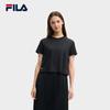 FILA Milano Series Fashion Classic Short Sleeve Dress Women dresses Black F11W525307F-BK