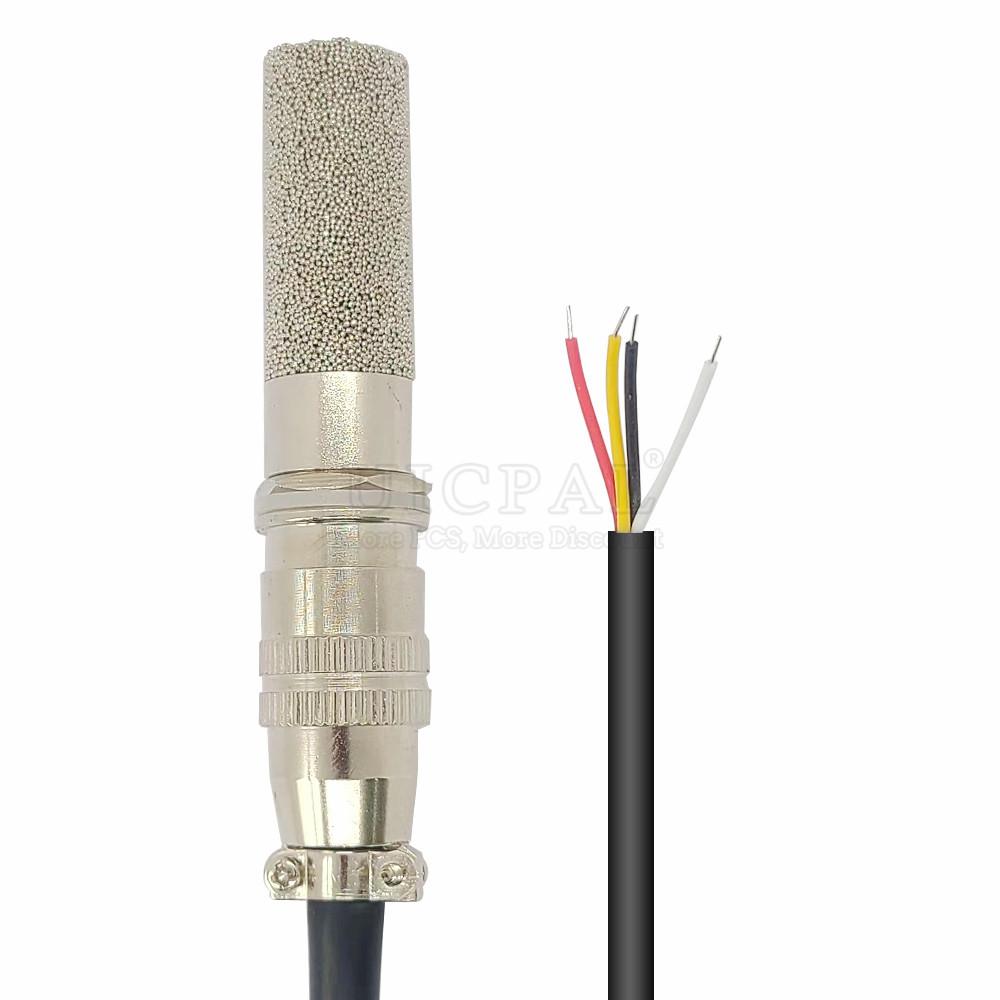 Temperature Humidity Sensor Output SHT20 SHT30 SHT40 SHTC3 Probe Cable Metal Head Digital Capacitance Sensors 1M Length I2C