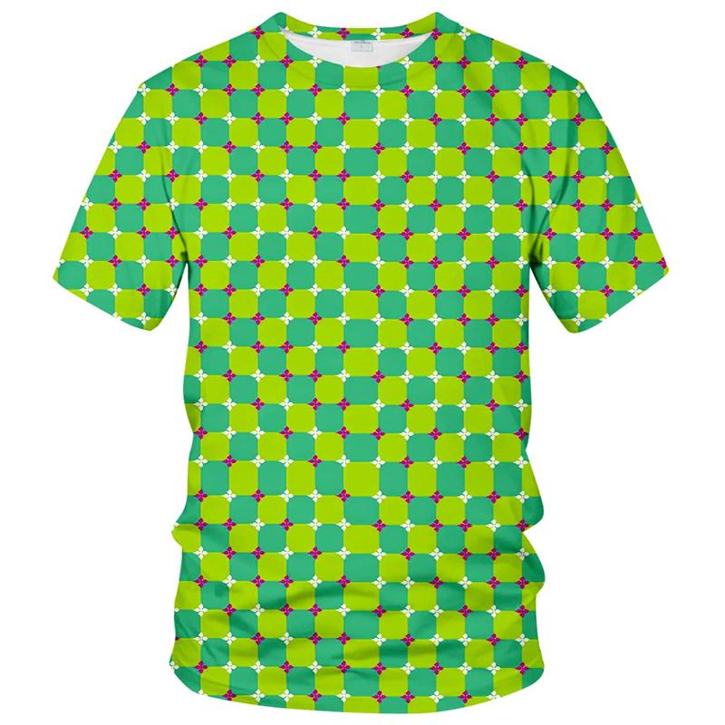 Magische Optische Täuschungs-Grafiken für Männer und Frauen 3D-gedrucktes Lustiges Kinder-T-Shirt Top Beliebte Sommer-Freizeit-Kurzarm-Kleidung