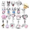 New Copper Plated Cute Dog Pets Charms Beads Fit Original Bracelet Charms Diy For Women Pendant Beads Jewelry Gift