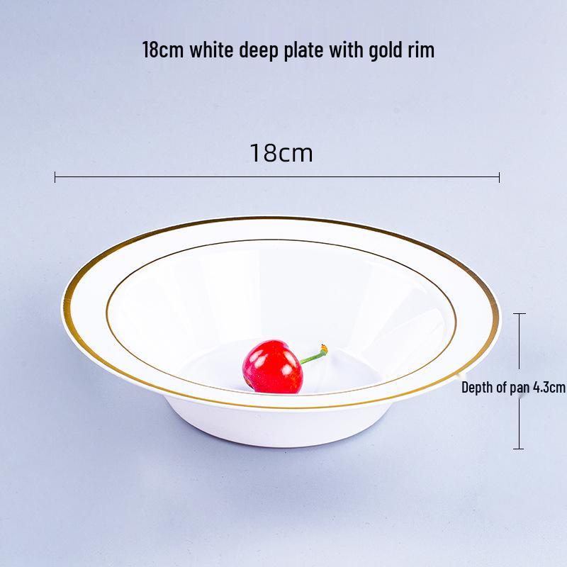 Thickened Transparent PS Plastic Plates - Crystal Butterfly Design for Steak, Fruit & More