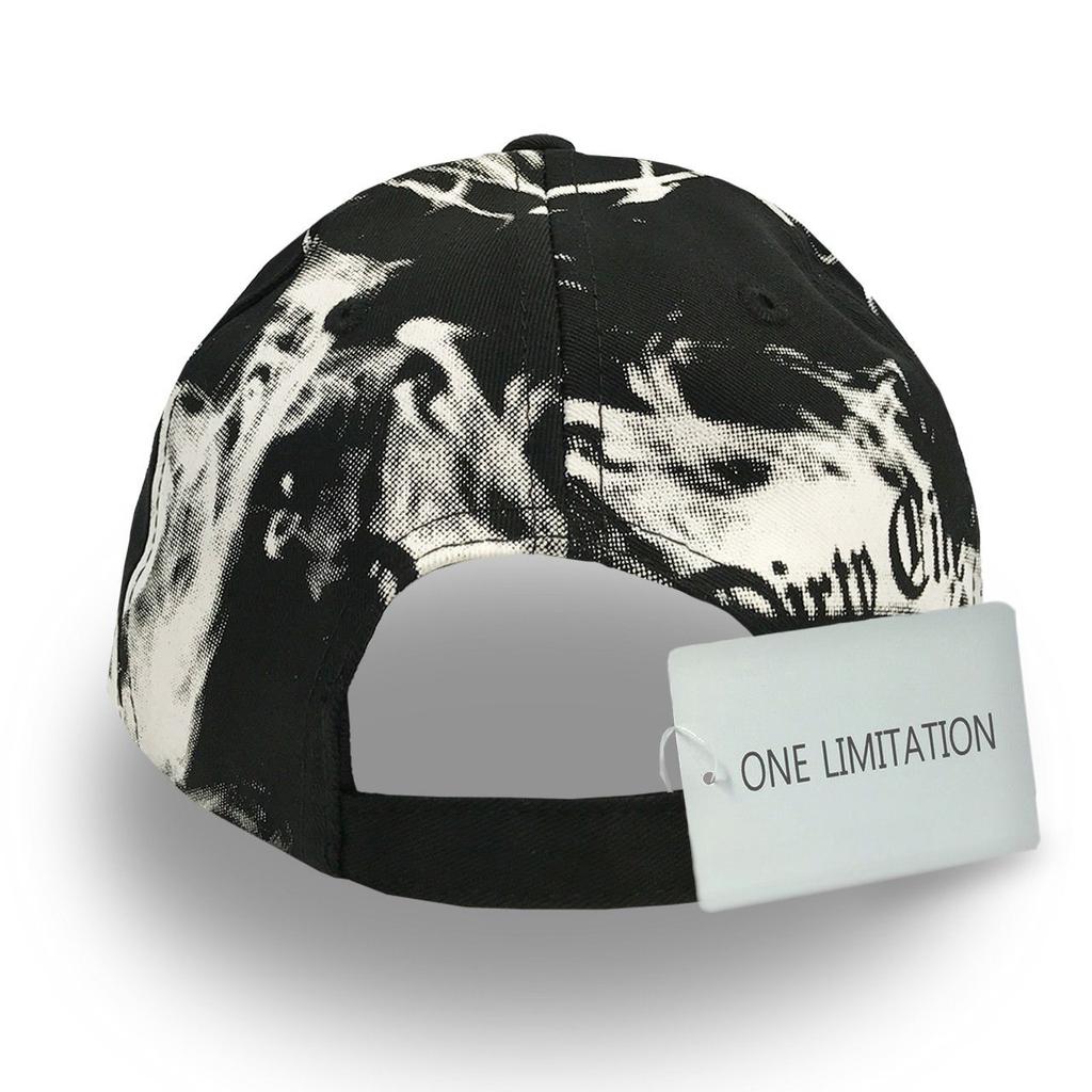 ONE LIMITATION Simple English Black and White Hat for Men and CP009 Letters, Design, Two-Color Cap, Women, (01 White)