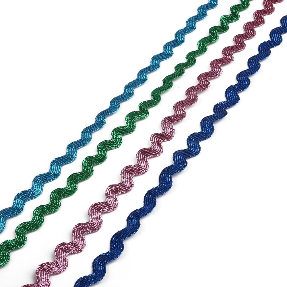 15Yards 8mm Width Wavy Design Ric Rac Ribbon Decorative Craft Ribbon For Christmas Decor