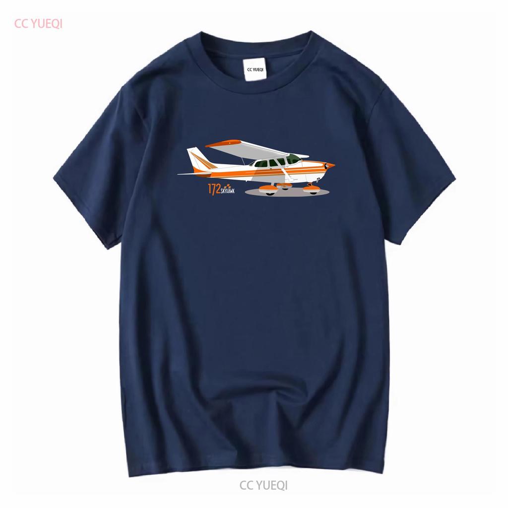 Aeroclassic Cessna 172 Skyhawk PPL Aviation Inspiriertes T-Shirt lang- oder kurzärmelig Vintage Gewaschen homme Leicht dehnbar