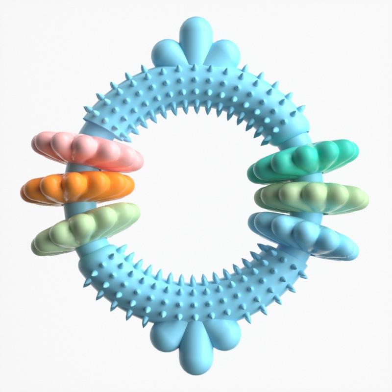 Pet Toy Dog Toy TPR Carrot-shaped Succulent Gnawing Teething Ring Set