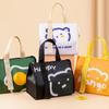 Pattern Insulated Canvas Cartoon Bear Picnic Bag Lunch Bag Food Storage Container Ice Pack Tote