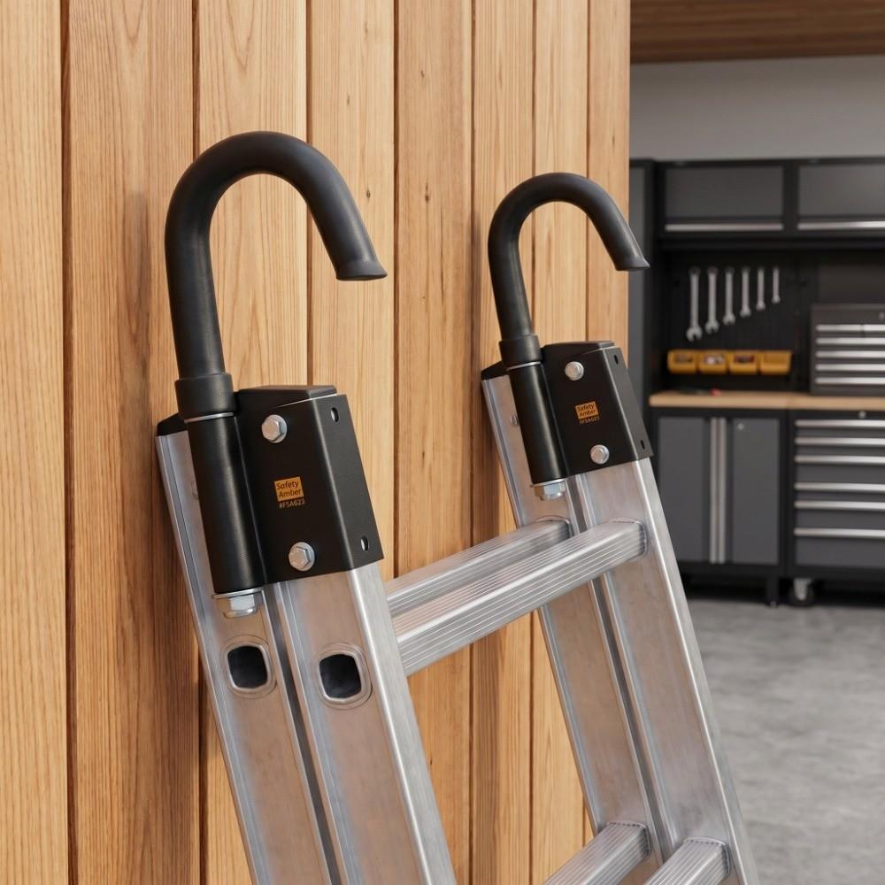 Aluminiumlegierung Leiterhaken Anti-Rutsch Stabilisator Leiterzubehör Dachmontage