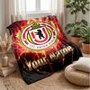 Union Berlin FC Benutzerdefinierter Name Text Flanelldecke Fußball Logo Personalisierte Fleece-Kuscheldecke Besonderes Geschenk für Sofa Schlafzimmer Zuhause