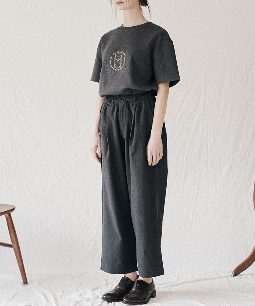 FFEFF STUDIO 23Ss High-Tension Wide Elastic Waist Pants (Charcoal)