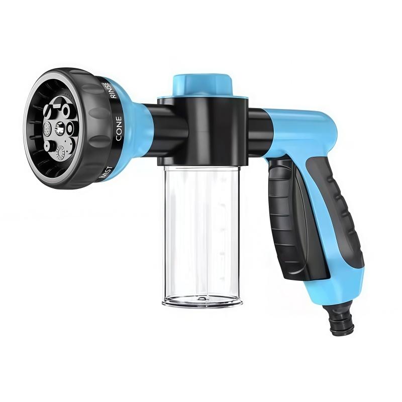 Pistolet à Eau Mousseuse Automatique Haute Pression avec Buse à Jet à 3 Niveaux Lave-Auto Outil Portable