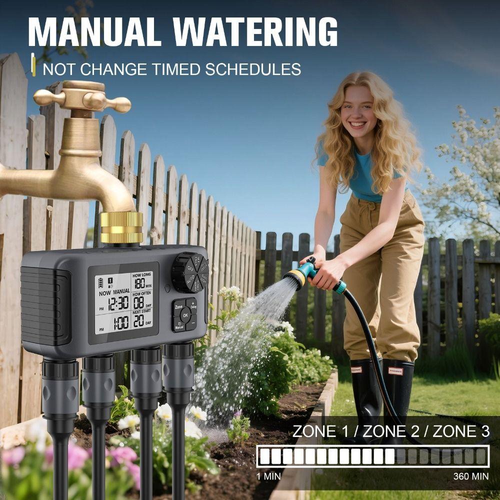 IPX5 Waterproof Digital Water Flow Meter Brass Inlet Accurate Water Consumption Test Meter Movable Joint LCD Display