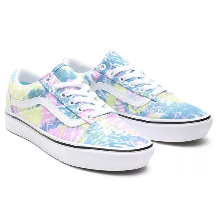 Vans Zapatillas unisex Old Skool ComfyCush Tie-Dye en multicolor orquídea blanco verdadero VN0A3WMA49L