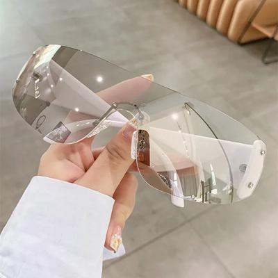Ochelari de Soare Punk de Marcă de Lux 2000'S NOI Femei O Singură Piesă Designer Ochelari de Soare UV400 Unisex Ochelari de Soare Modă Y2k Ochelari