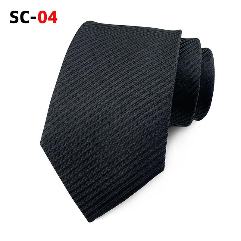 Einfarbige Krawatte aus hochdichtem Satin, 8 cm - Koreanische Mode, Business-Herrenaccessoire