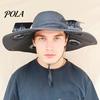 Cooling Fan Sun Hat For All-day Wear Wide-Brimmed Outdoor with Dual-Power Design With Solar Charging USB Hiking Cycling Fishing Panel Hot Summers