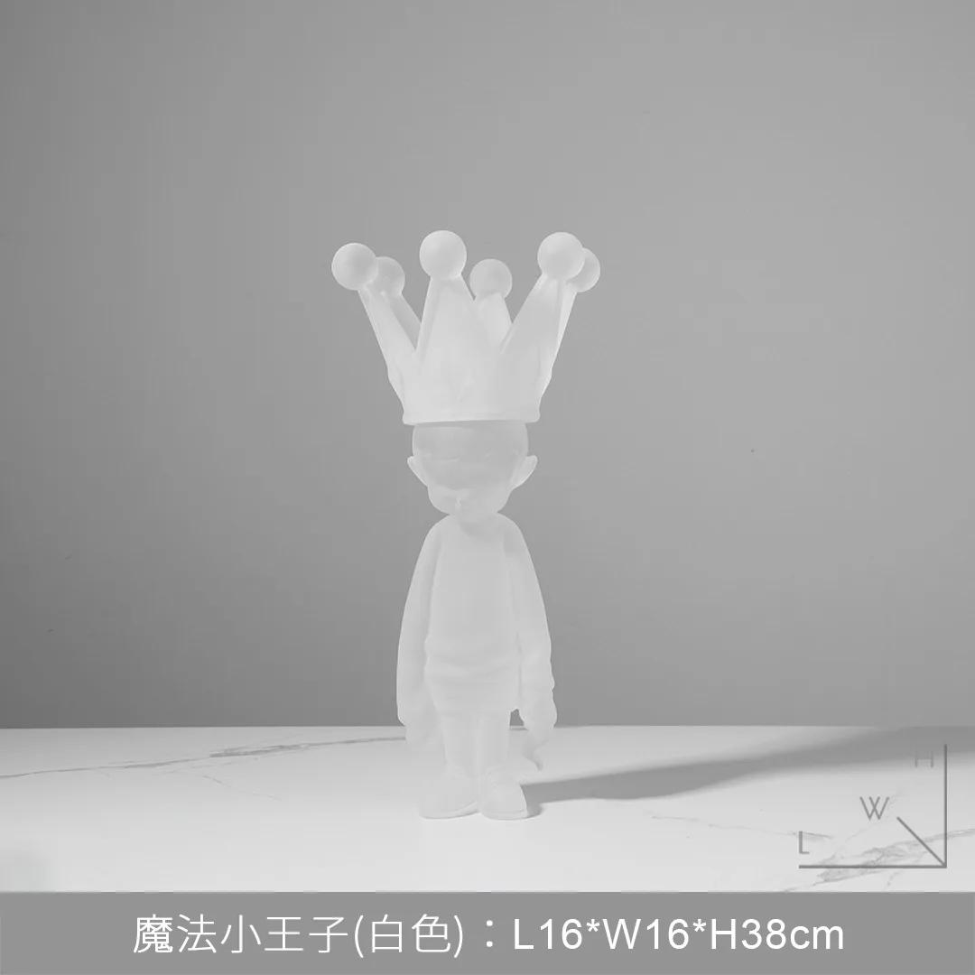 

Home Decor Cartoon Figures Sculptures Modern Room TV Cabinet Desktop Ornaments Little Prince statue Nordic Decoration Figurine 16x16x38cm білий