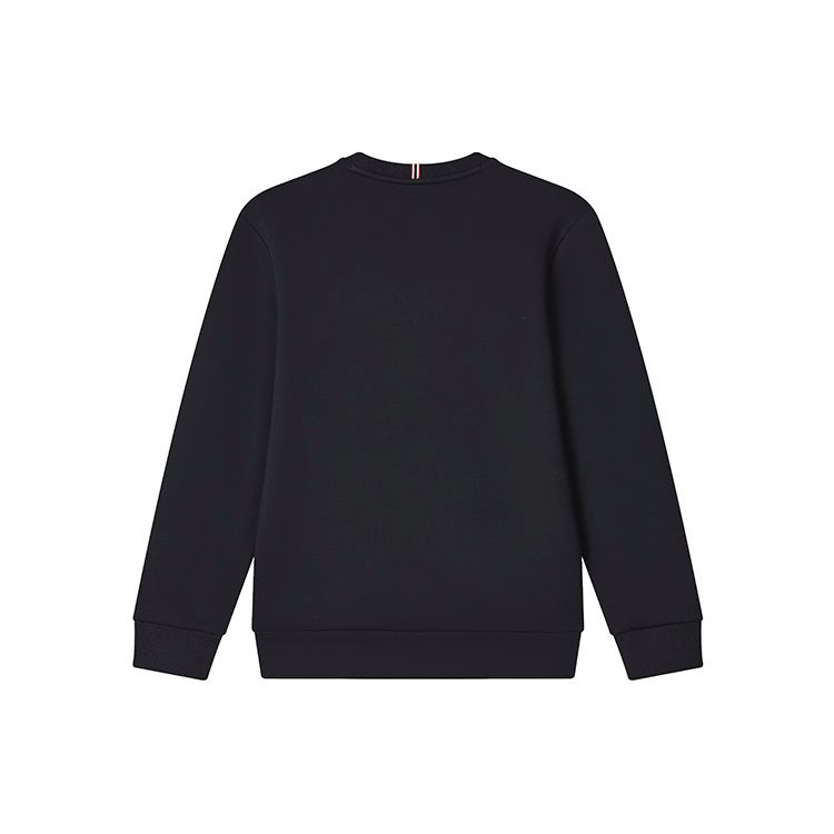FILA Solid Color Logo Embroidered Knit Pullover Sweatshirt Men sweatshirt Legendary-Blue F11M311210F-NV