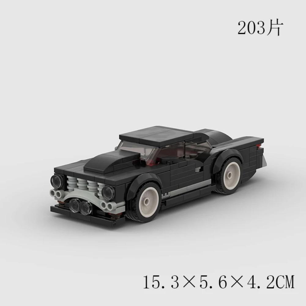City vintage Speed car MOC rally sports model Building Blocks Old Super race classical Vehicle  Racing Bricks Christmas Gift toy