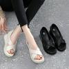 Sandals Summer New Platform Bag Heel Open-toed Fish Mouth Slippers High-heeled Wedge Sandals