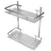 Space Aluminum Bathroom Shelf RustProof Shower Rack Kitchen Storage Basket for Home