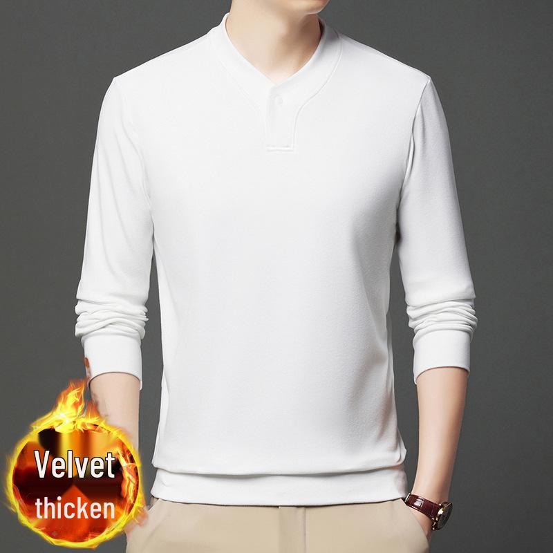 Men's New Arrival Fleece-Lined Hoodie - Simple, Stylish, and Warm with a Single-Button Closure and Long Sleeves.