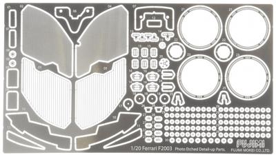 Fujimi Model 1/20 Detail Up Parts No. 27 Ferrari F2003-GA Japanese GP Spec Photo-Etched Parts