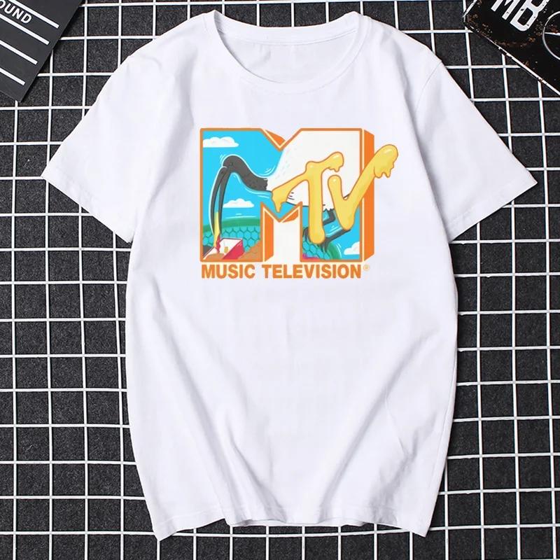 Pánské oblečení Retro tričko Vintage Rock Hip Hop Televizní tričko Léto Unisex Ležérní tričko Mtv Hudební televize Grafická trička Trička