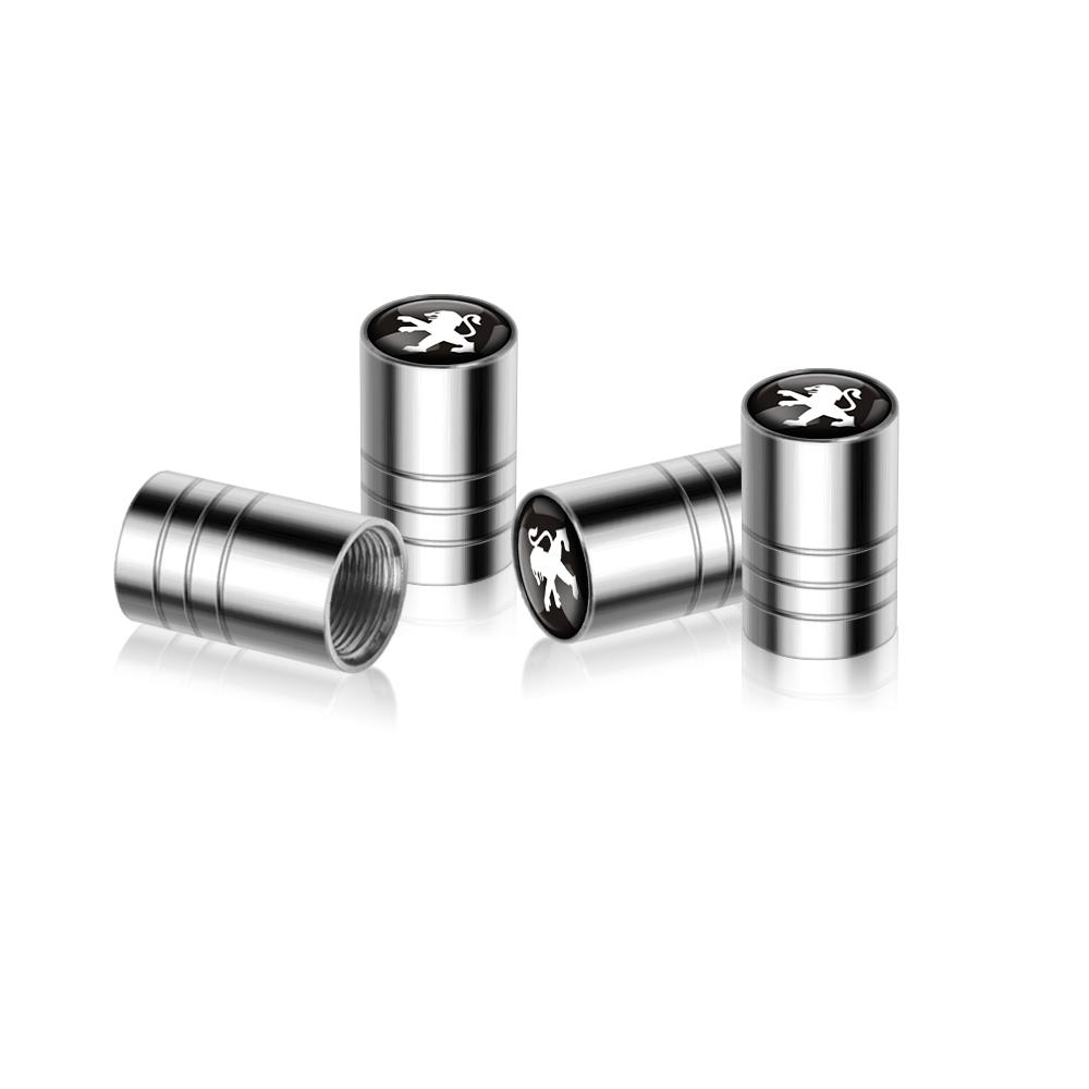 Car Tire Valve Stem Caps Car Wheel Tyre Air Valve Emblem Covers for PEUGEOT 2009 5008 301 308 406 407 408 508 108 2008 3008 107