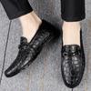 Luxury Brand Genuine Leather Men Loafers Shoes Classic Business Office Wedding Casual Slip On Flats Breathable Driving Men Shoes