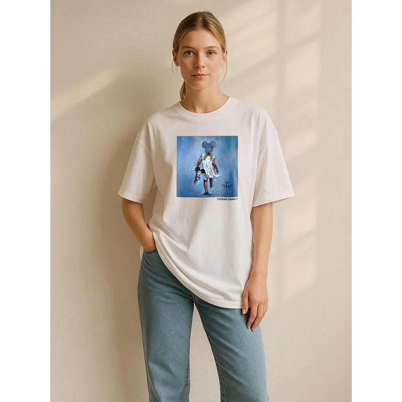 Western Style New Fashion Casual Loose Print round Neck Short sleeve T-shirt Top Printed T-shirt Top