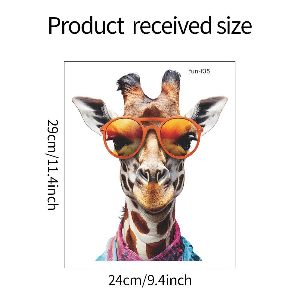 

Мультяшные животные, голова жирафа, стеклянное окно, украшение дома, декоративные настенные наклейки 24*29CM/fun-f35