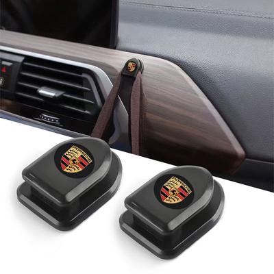Mini Autohaken Schwarz Selbstklebend Unsichtbare Haken Innenraum Aufbewahrungshalter Für Boxster Cayenne Panamera Macan Cayman 911 918